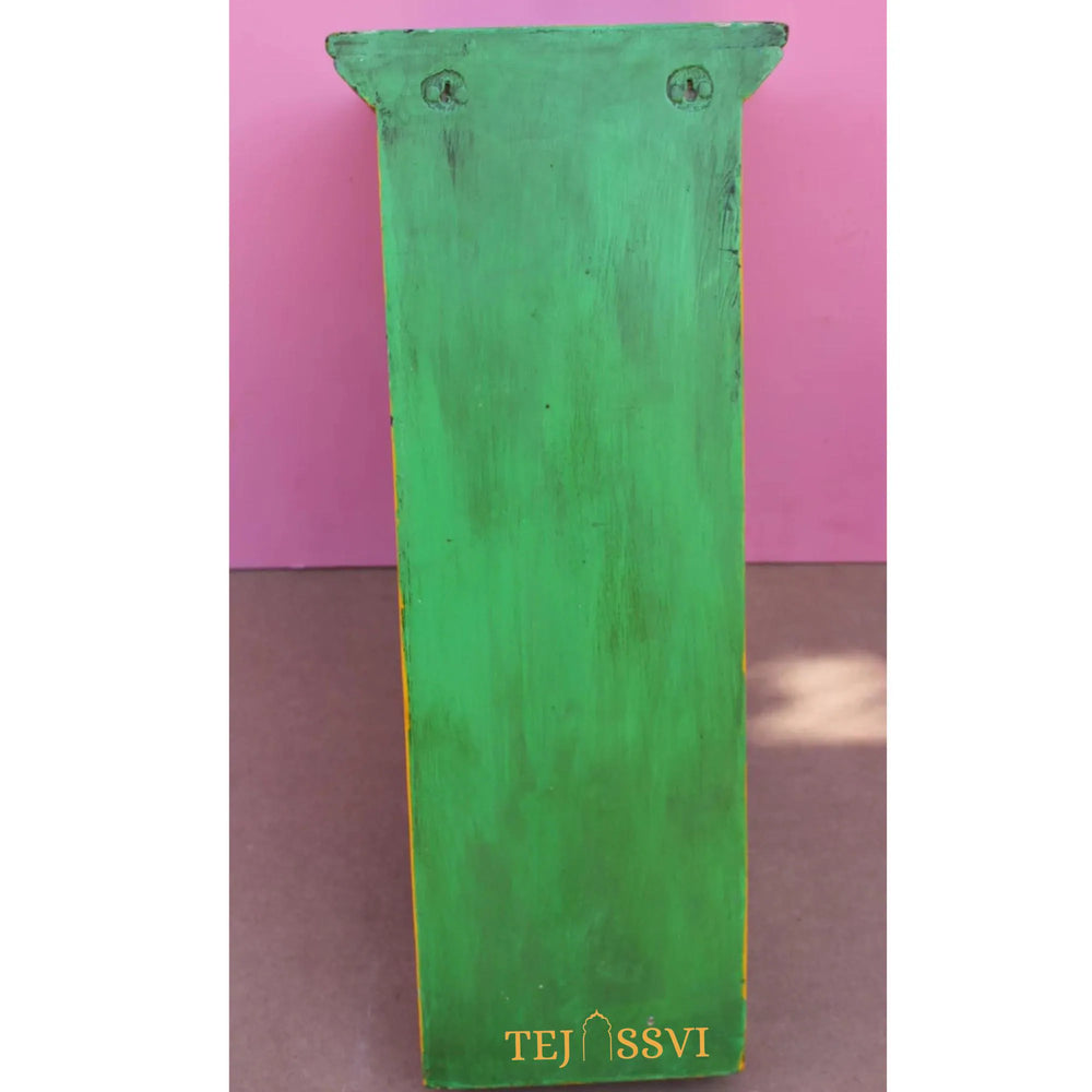 Indian Floral designed Side Storage / Wooden Cabinet | Hand Painted | Wooden Big Cabinet | Living Room Furniture.