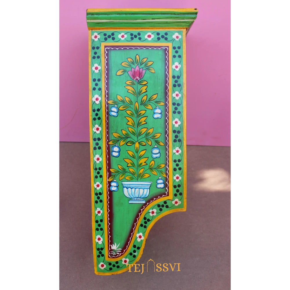 Indian Floral designed Side Storage / Wooden Cabinet | Hand Painted | Wooden Big Cabinet | Living Room Furniture.