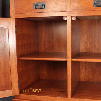 Indian Natural Wooden Cabinet / Side Storage / Cabinet | Bedside, Side Table, Natural Wooden Big Cabinet/ Vintage Cabinet/Arts and Crafts .