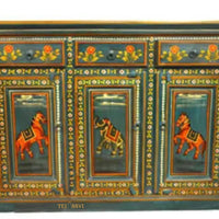 Hand Painted 3 Door Sideboard / Big Storage / Wooden Cabinet / Hand Painted Furniture / Wooden Big Cabinet / Vintage Cabinet.