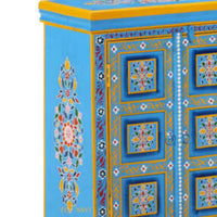 Indian Floral Designed Side Storage / Big Cabinet / Hand Painted Furniture / Wooden Big Cabinet / Living Room Furniture.