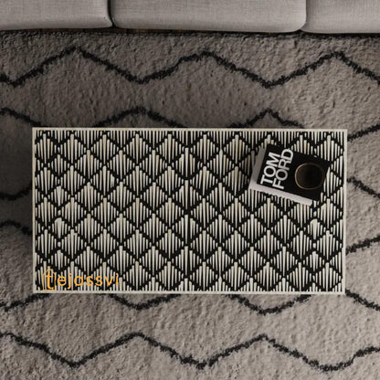 BONE Inlay  Coffee Table / Centre Table, Bone Inlay Honeycomb  Coffee Table Handmade Bone Inlay Modern Pattern Furniture Cocktail Table .