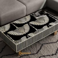 Bone Inlay  Coffee Table / Centre Table / Bone Inlay Honeycomb Coffee Table Handmade Bone Inlay Modern Pattern Furniture Cocktail Table.