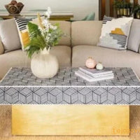 Bone Inlay Wooden Modern Pattern Coffee Table Furniture / Bone Coffee Table / Bone Inlay Furniture / Luxury Coffee Table for Livingroom .