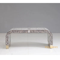 Wood Inlay Coffee Table / Wood Inlay Coffee Table / Wooden Center Table / Wood Inlay Table / Floral Design Wood Inlay Cocktail Table / Wooden Coffee Table.