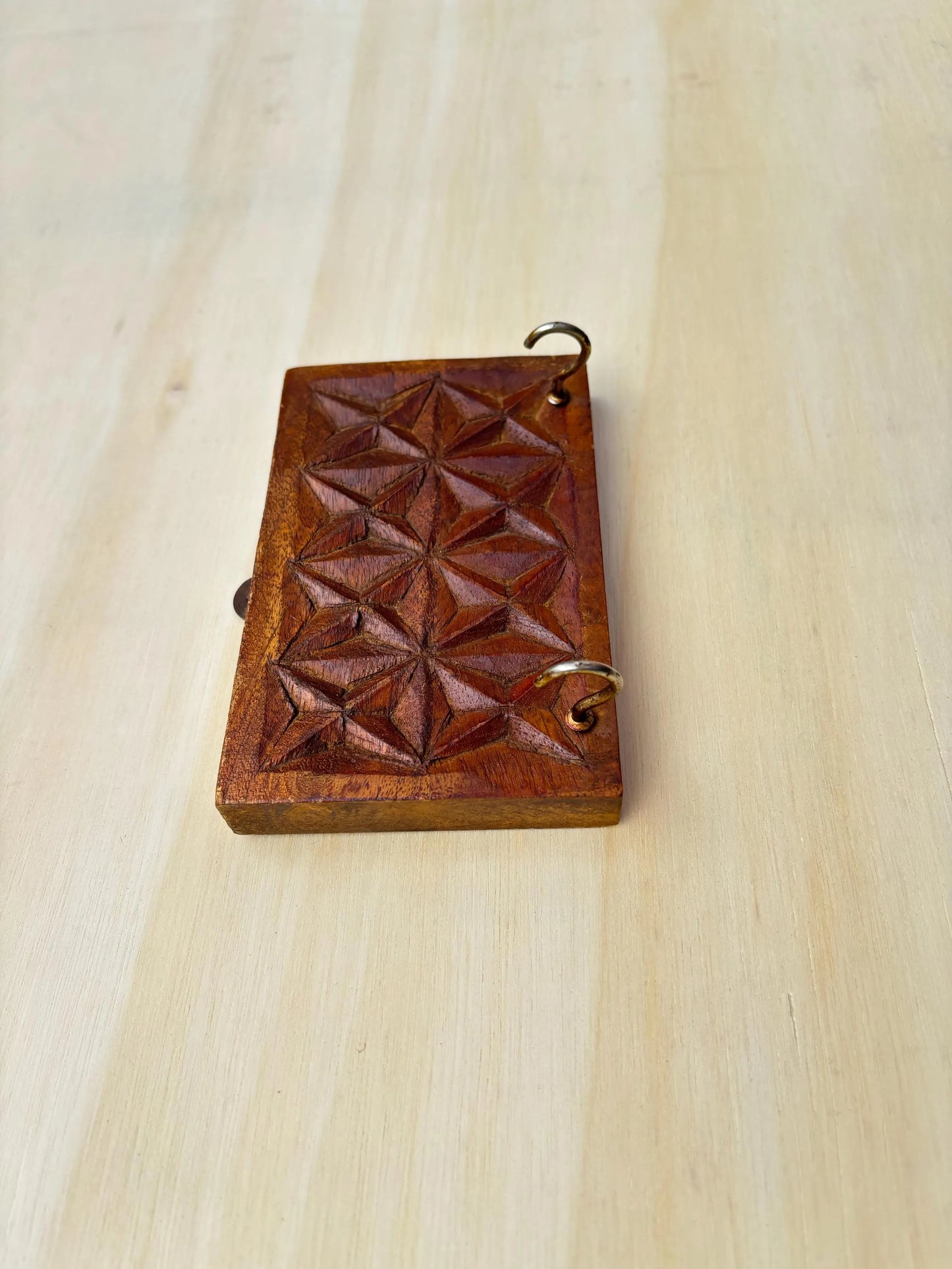 Rustic Wood Key Holder with Antique Gold Hooks - Reclaimed Pallet Wood Key Hook for Wall Hook .