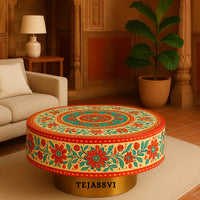 Round Coffee Table / Wooden Table Home Décor / Handmade Wooden Round Shape Cocktail Table / Indian Handcrafted Art.