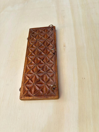 Rustic Wood Key Holder with Antique Gold Hooks - Reclaimed Pallet Wood Key Hook for Wall Hook .