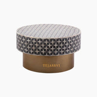 Bone Inlay Round Coffee Table / Centre Table / Bone Inlay Floral Design Round Coffee Table /Handmade Bone Inlay Modern Pattern Furniture.