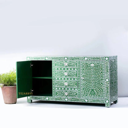 Bone Inlay Furniture - Bone inlay Sideboard With Brass Leg, Chest of Drawers, Bone Inlay Drawers Dresser, Bone Inlay Chest of Drawers,