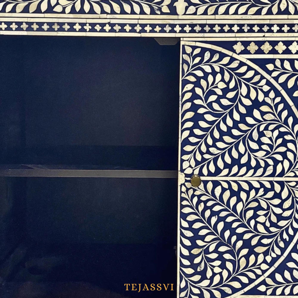 Bone Inlay Furniture - Bone inlay Sideboard With Brass Leg / Bone Inlay Chest of Drawers / Bone Inlay Drawers Dresser / Bone Inlay Console.