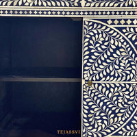 Bone Inlay Furniture - Bone inlay Sideboard With Brass Leg / Bone Inlay Chest of Drawers / Bone Inlay Drawers Dresser / Bone Inlay Console.