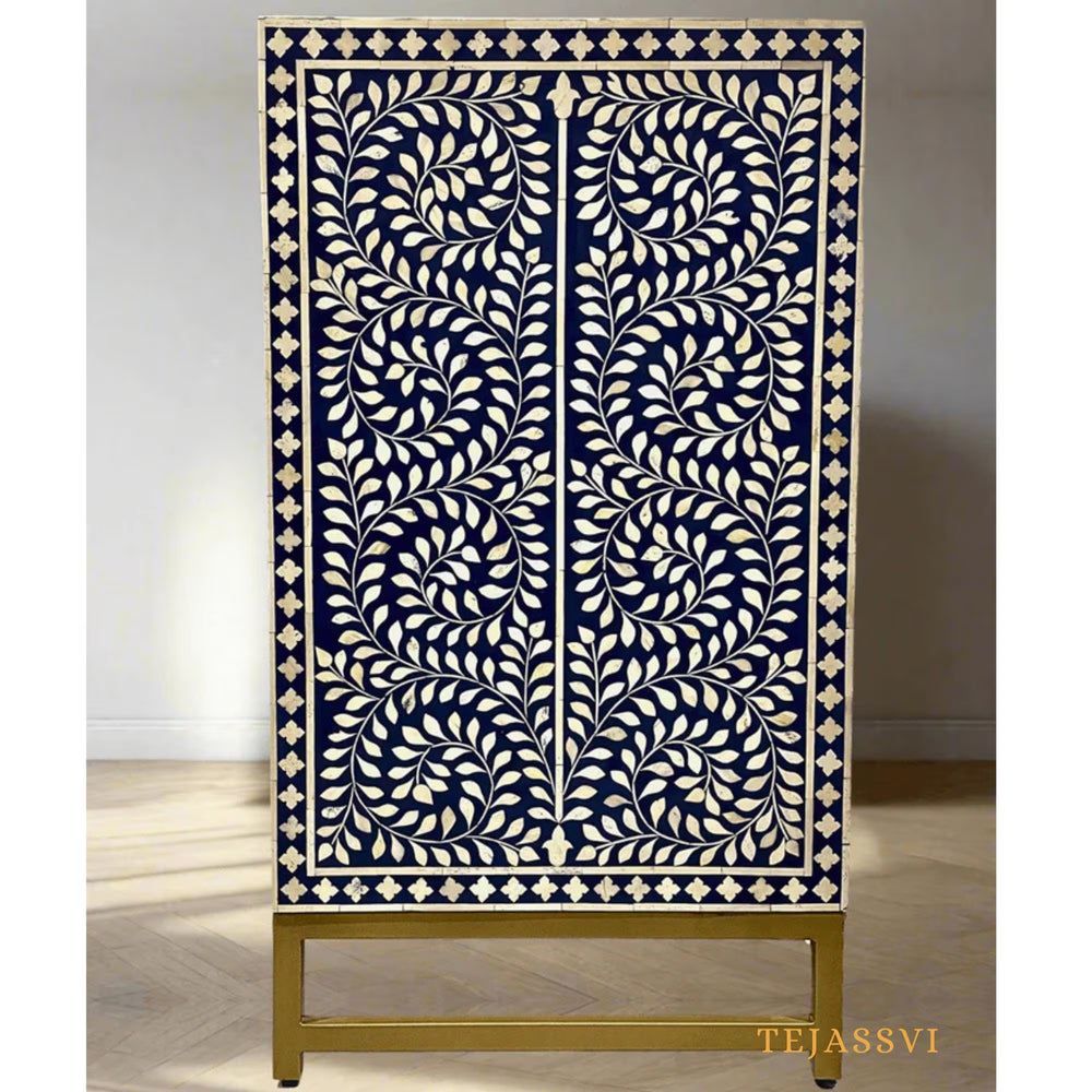 Bone Inlay Furniture - Bone inlay Sideboard With Brass Leg / Bone Inlay Chest of Drawers / Bone Inlay Drawers Dresser / Bone Inlay Console.