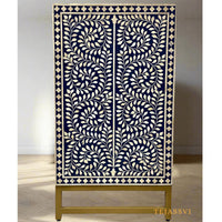 Bone Inlay Furniture - Bone inlay Sideboard With Brass Leg / Bone Inlay Chest of Drawers / Bone Inlay Drawers Dresser / Bone Inlay Console.