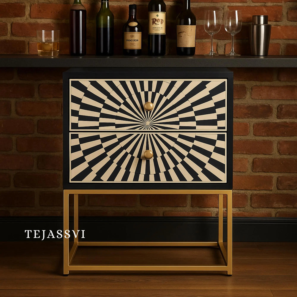 Handmade Bone Inlay Sideboard / Indian Luxury Buffet Table / Bone Media Console / Bone Inlay Luxury Furniture.