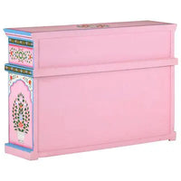 Pink Painted 3 Door Sideboard / Cabinet / Side Table  / Hand Painted Wooden Big Cabinet / Living Room Furniture.