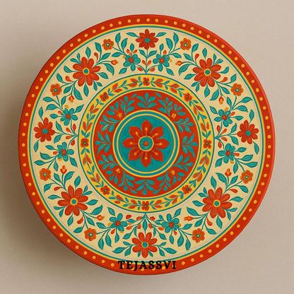 ROUND COFFEE TABLE wooden table Home Decor Handmade Wooden round Shape Cocktail Table Indian Handcrafted Art ,