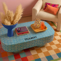 Bone Inlay  Coffee Table /Bone Centre Table / Bone Inlay Honeycomb Coffee Table / Handmade Bone Inlay Modern Pattern Furniture.