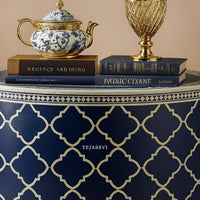 Bone Inlay Round Coffee Table / Centre Table / Bone Inlay Stripped Round Coffee Table / Handmade Bone Inlay Modern Pattern Furniture..