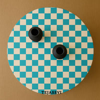 Bone Inlay Round Coffee Table / Round Centre Table / Bone Inlay Stripped Round Coffee Table / Handmade Bone Inlay Modern Pattern Furniture.