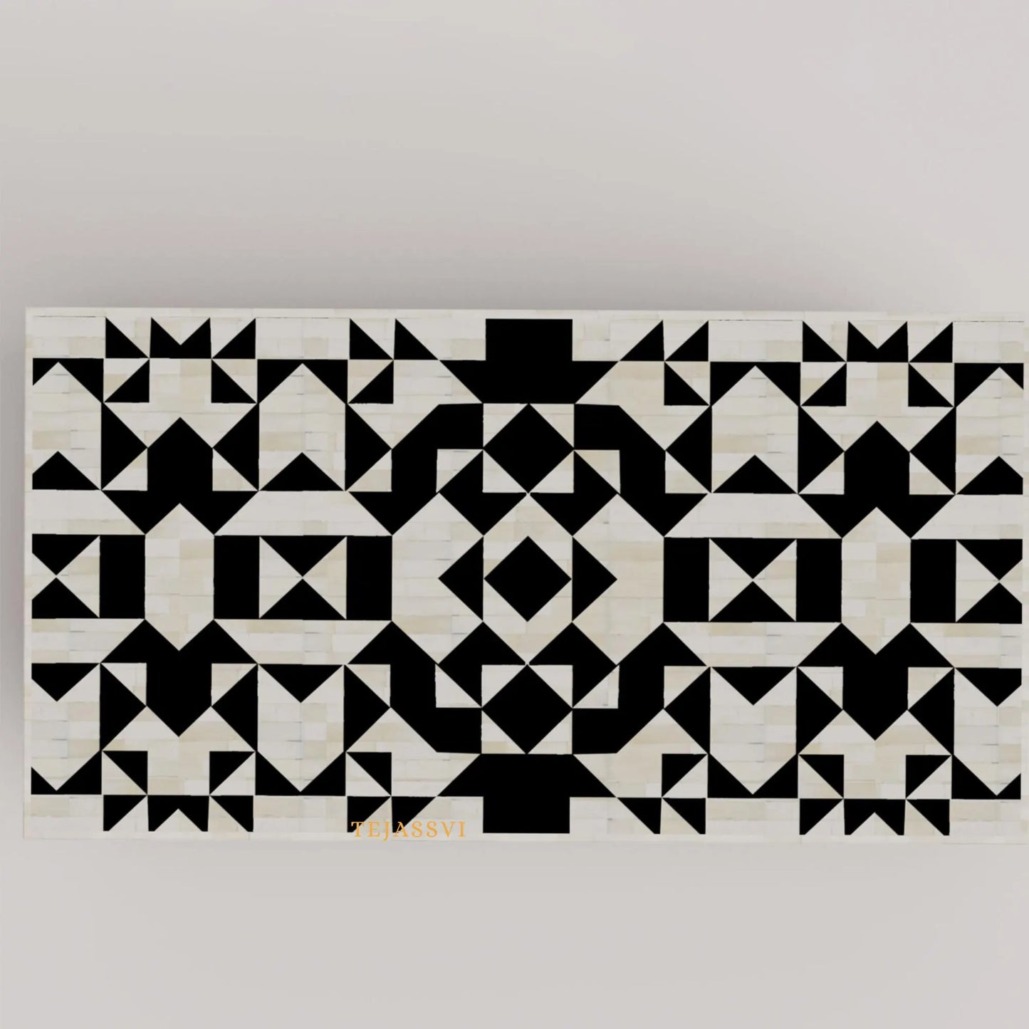 BONE Inlay  Coffee Table / Centre Table, Bone Inlay Honeycomb  Coffee Table Handmade Bone Inlay Modern Pattern Furniture