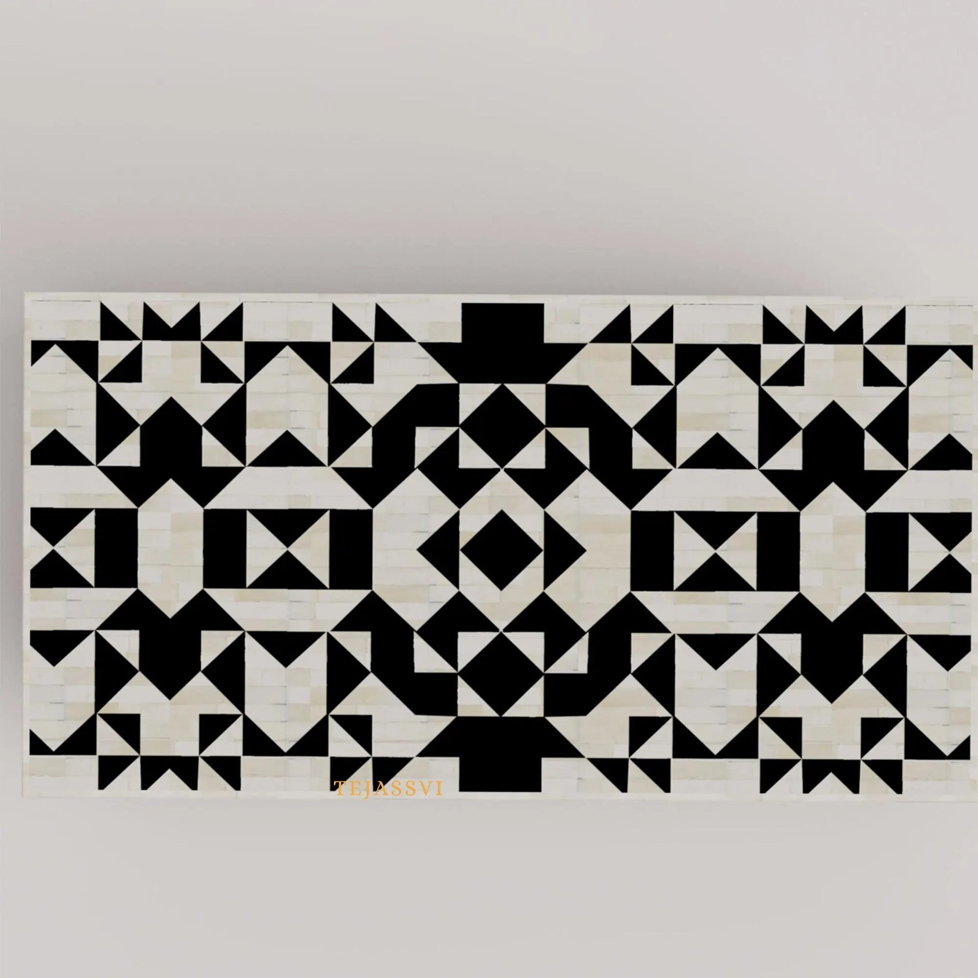 Bone Inlay Coffee Table / Centre Table / Bone Inlay Honeycomb Coffee Table / Handmade Bone Inlay Modern Pattern Furniture.