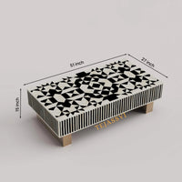 Bone Inlay Coffee Table / Centre Table / Bone Inlay Honeycomb Coffee Table / Handmade Bone Inlay Modern Pattern Furniture.
