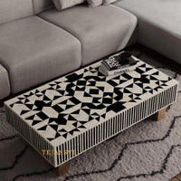 Bone Inlay Coffee Table / Centre Table / Bone Inlay Honeycomb Coffee Table / Handmade Bone Inlay Modern Pattern Furniture.
