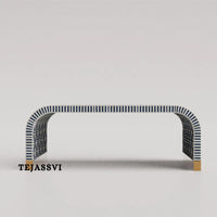 Bone Inlay Waterfall Coffee Table / Bone Inlay Laptop Table / Bone Inlay Floral Waterfall Coffee Table / Handmade BonInlay Modern Pattern Furniture.