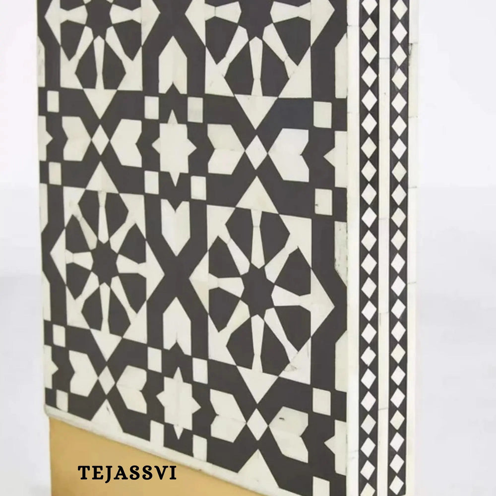 Handmade Bone Inlay Wooden Modern Waterfall/Moroccan design Bone Inlay Console Table living room