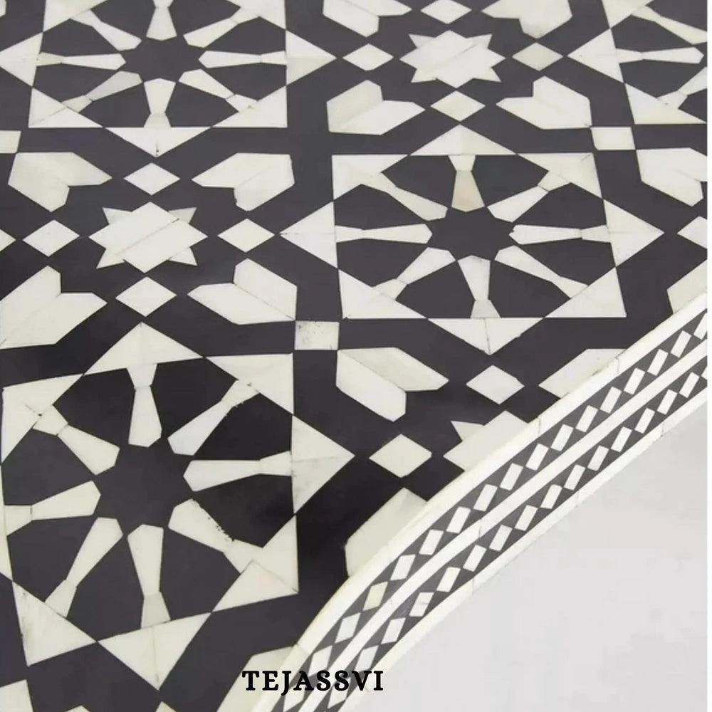 Handmade Bone Inlay Wooden Modern Waterfall/Moroccan design Bone Inlay Console Table living room