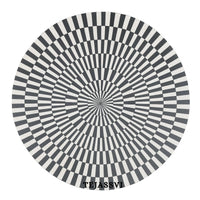 Bone  Inlay Round Coffee Table / Centre Table / Bone Inlay Stripped Round Coffee Table / Handmade Bone Inlay Modern Pattern Furniture..