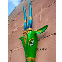 Wooden Cow Head 18 Inches | Bull | Nandi Head Mask Wall Décor. Wooden Wall Hanging. Ethnic Indian Art Best Minimalist Gift Idea for Christmas/Diwali